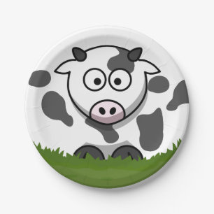 Assiettes En Carton Vache ronde