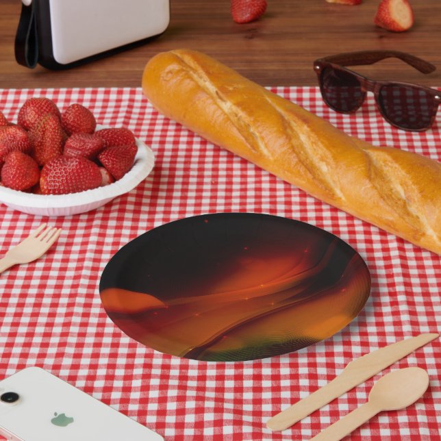 Assiettes En Carton Vague d'incendie (Pique-nique)