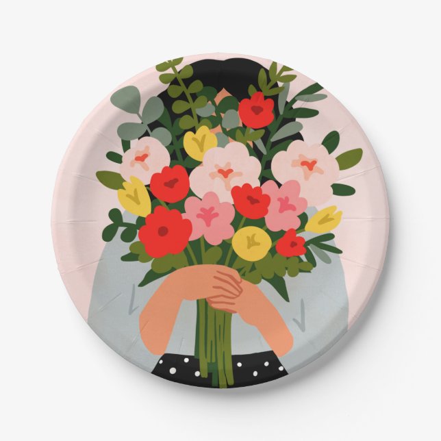 Assiettes En Carton Valentine II de Darling (Devant)