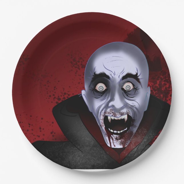 Assiettes En Carton Vampire (Devant)