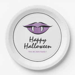 Assiettes En Carton Vampire Lips Goth Happy Halloween Plaques de papie