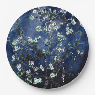 Assiettes En Carton Van Gogh Almond Blossoms Midnight Blue