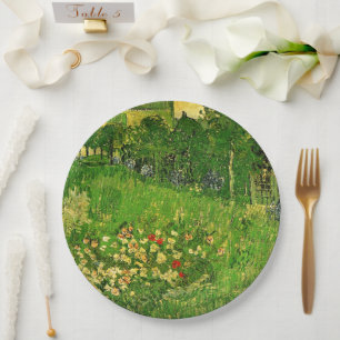 Assiettes En Carton Van Gogh - Le jardin de Daubigny,