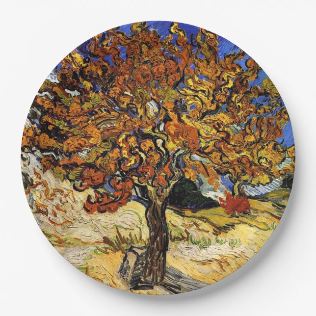 Assiettes En Carton Van Gogh - Mulberry Tree, fine art (Devant)