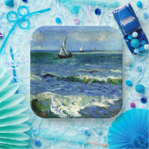Assiettes En Carton Van Gogh - Paysage marin