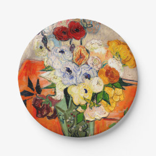Assiettes En Carton Van Gogh Roses and Anemones
