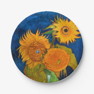 Assiettes En Carton Van Gogh Sunflowers
