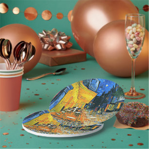 Assiettes En Carton Van Gogh - Terrasse Café