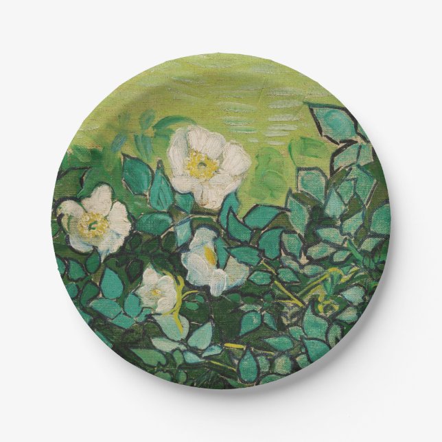 Assiettes En Carton Van Gogh Wild Roses (Devant)