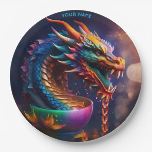 Assiettes En Carton Vase antique Imaginaire Dragon mignon