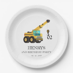Assiettes En Carton Véhicules de construction N'importe quel âge fête 