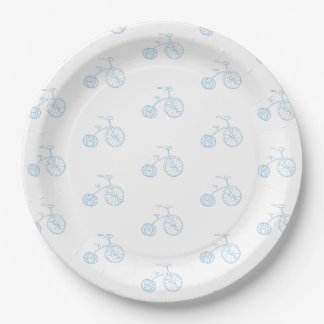 Assiettes En Carton Vélo bleu