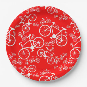Assiettes En Carton Vélos Grand et Petit