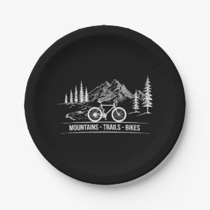 Assiettes En Carton Vélos Mountain Trail - Vélo cycliste Rider