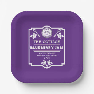 Assiettes En Carton Vendeur de confiture Blueberry