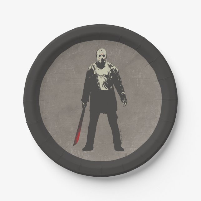 Assiettes En Carton Vendredi 13 | Jason Voorhees Caractère Art (Devant)