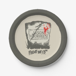 Assiettes En Carton Vendredi 13   Pierre de tête de Jason Voorhees