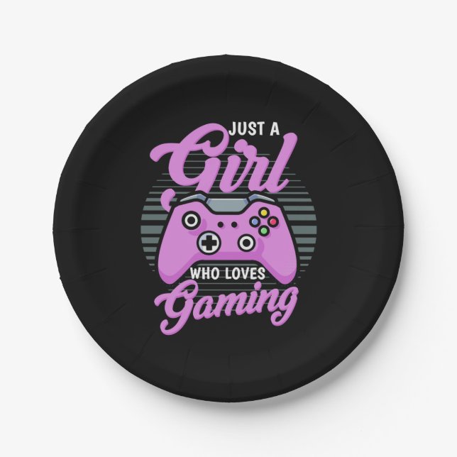 Assiettes En Carton Venin | Just A Girl Who Loves Gaming (Devant)