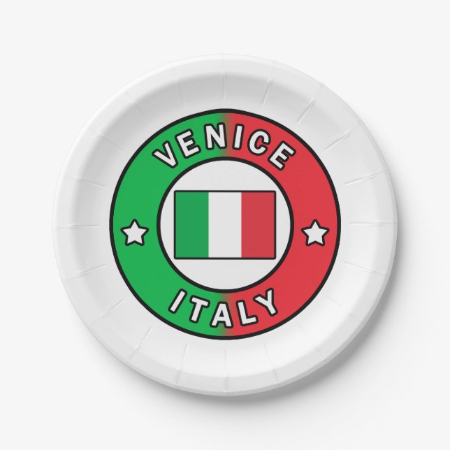 Assiettes En Carton Venise Italie (Devant)
