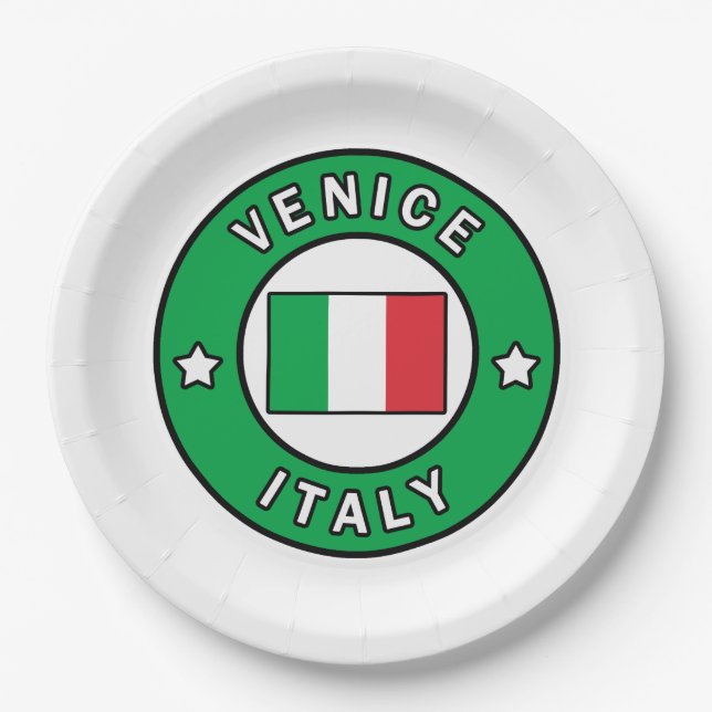 Assiettes En Carton Venise Italie (Devant)