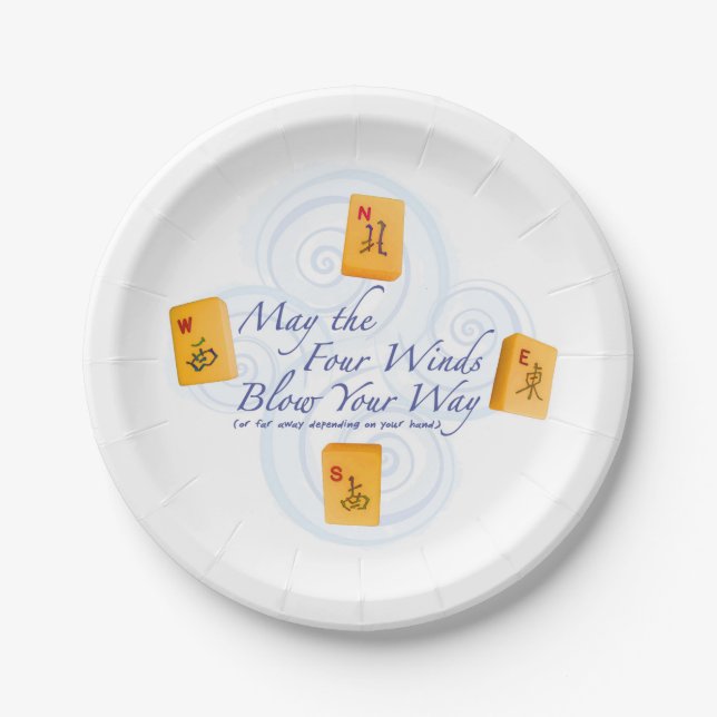 Assiettes En Carton Vents d'heure-milliampère Jongg (Devant)