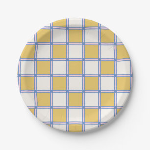 Assiettes En Carton Vérificateurs rose, périphérique et jaune d'or