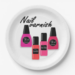 Assiettes En Carton Vernis à ongles