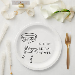 Assiettes En Carton Verre Champagne Avec Fête des mariées Bow