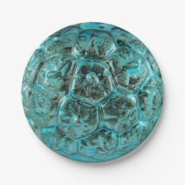 Assiettes En Carton Verre de Noël Aqua Blue Ball Turquoise