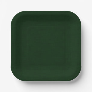 Assiettes En Carton Vert foncé texturé