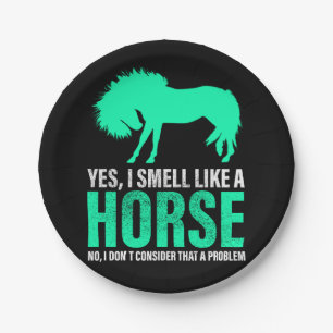 Assiettes En Carton Vert Oui Je Sens Comme Un Cheval