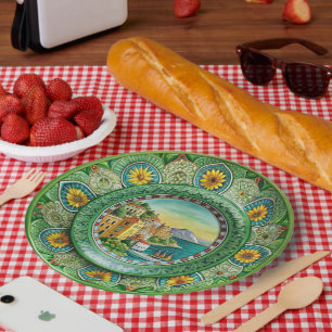 Assiettes En Carton Vert sicilien : Plaque de papier de mélamine
