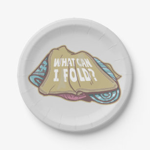 Assiettes En Carton Vêtements pliants, jour de lessive