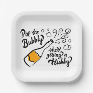 Assiettes En Carton Veuve avant vaches : Champagne Bachelorette