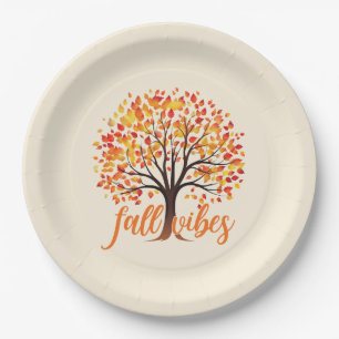 Assiettes En Carton Vibes d'automne - Cosy Fall Tree