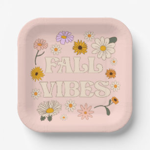 Assiettes En Carton Vibes de automne roses