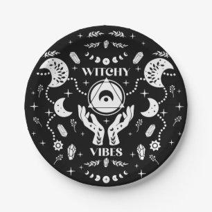 Assiettes En Carton Vibes de cuisine Plaques de papier d'Halloween