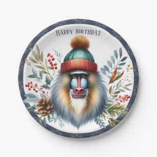 Assiettes En Carton Vibes d'hiver Mandrill - Anniversaire