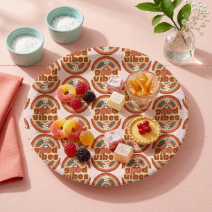 Assiettes En Carton Vibes Positives