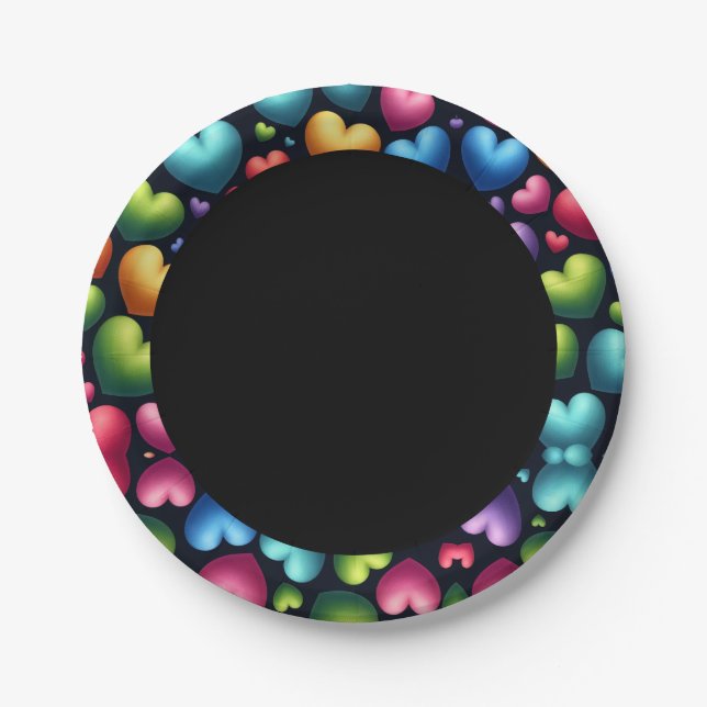 Assiettes En Carton Vibrant Love (Devant)