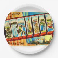 Vieux souvenir de Vintage voyage de Seattle