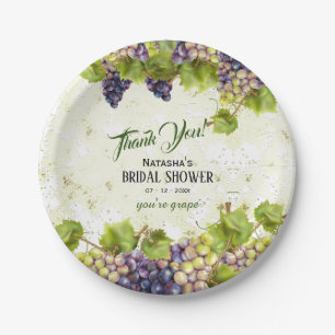 Assiettes En Carton Vignoble méditerranéen de raisin jardin Mariage