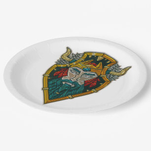 Assiettes En Carton Viking Portrait Métallurgique