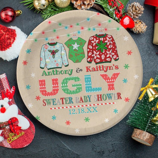 Assiettes En Carton Vilain Baby shower de Noël (Créateur téléchargé)