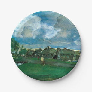 Assiettes En Carton Village russe Valentin Serov