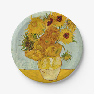Assiettes En Carton Vincent Van Gogh 12 Tournesols Impressionniste