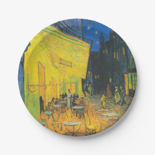 Assiettes En Carton Vincent Van Gogh Café Terrasse Chef-d'oeuvre