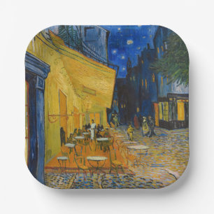 Assiettes En Carton Vincent van Gogh - Café Terrasse en soirée