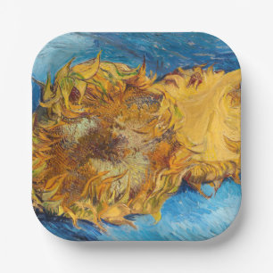 Assiettes En Carton Vincent van Gogh - Deux tournesols coupés