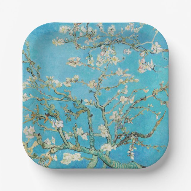 Assiettes En Carton Vincent van Gogh - Fleur d'amandes (Recto)
